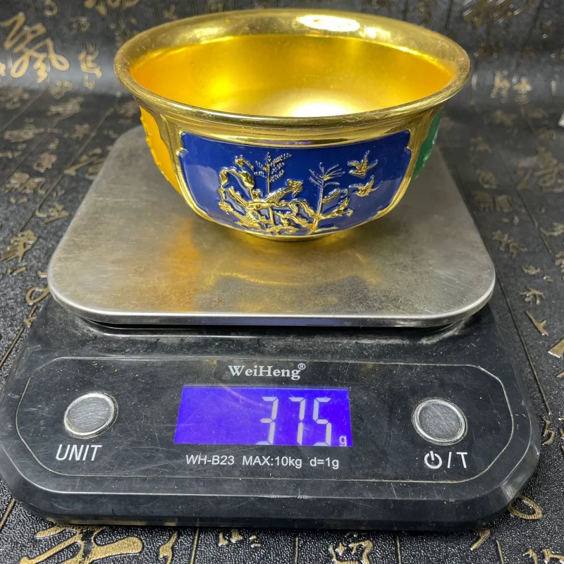 Antique Handicrafts Old Painted Grain Bowl with 