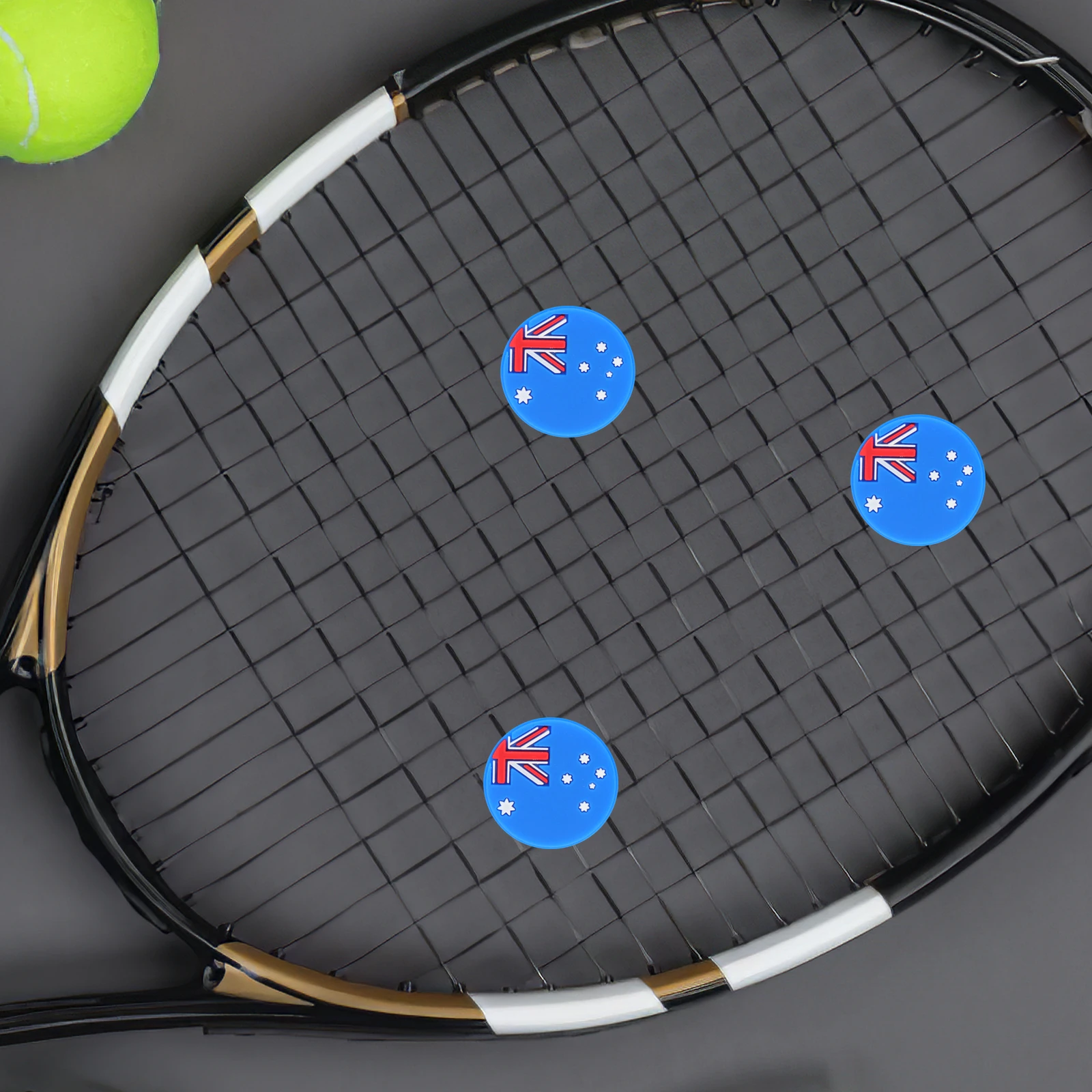 Amortisseurs de vibrations en Silicone pour raquette de Tennis, 6 pièces, Design de drapeau National, accessoire de Tennis pour la réduction des chocs