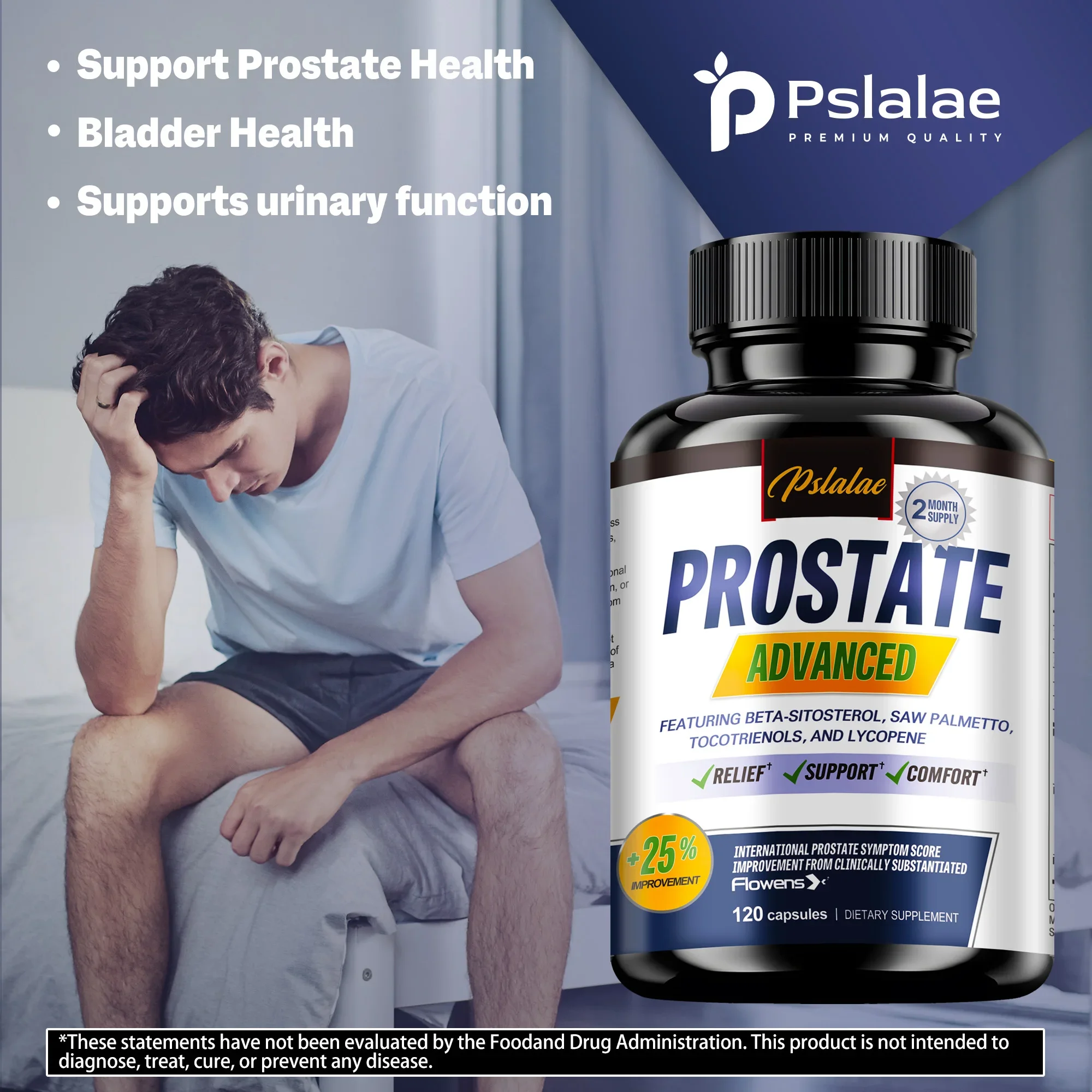 Salute della prostata maschile: con Saw Palmetto, migliora le prestazioni, allevia i problemi della vescica e della minzione, riduce i viaggi in toilette