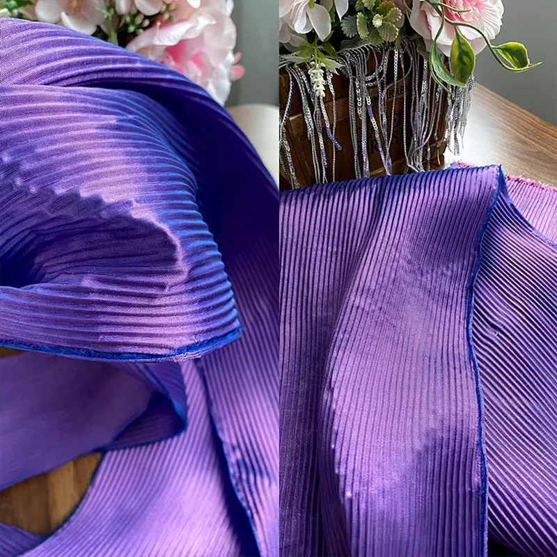 

Fashionable Pleated Mesh Fabric for Wedding Dresses Stiff DIY Decorative Painting Designer Fabric for Sewing And Crafting