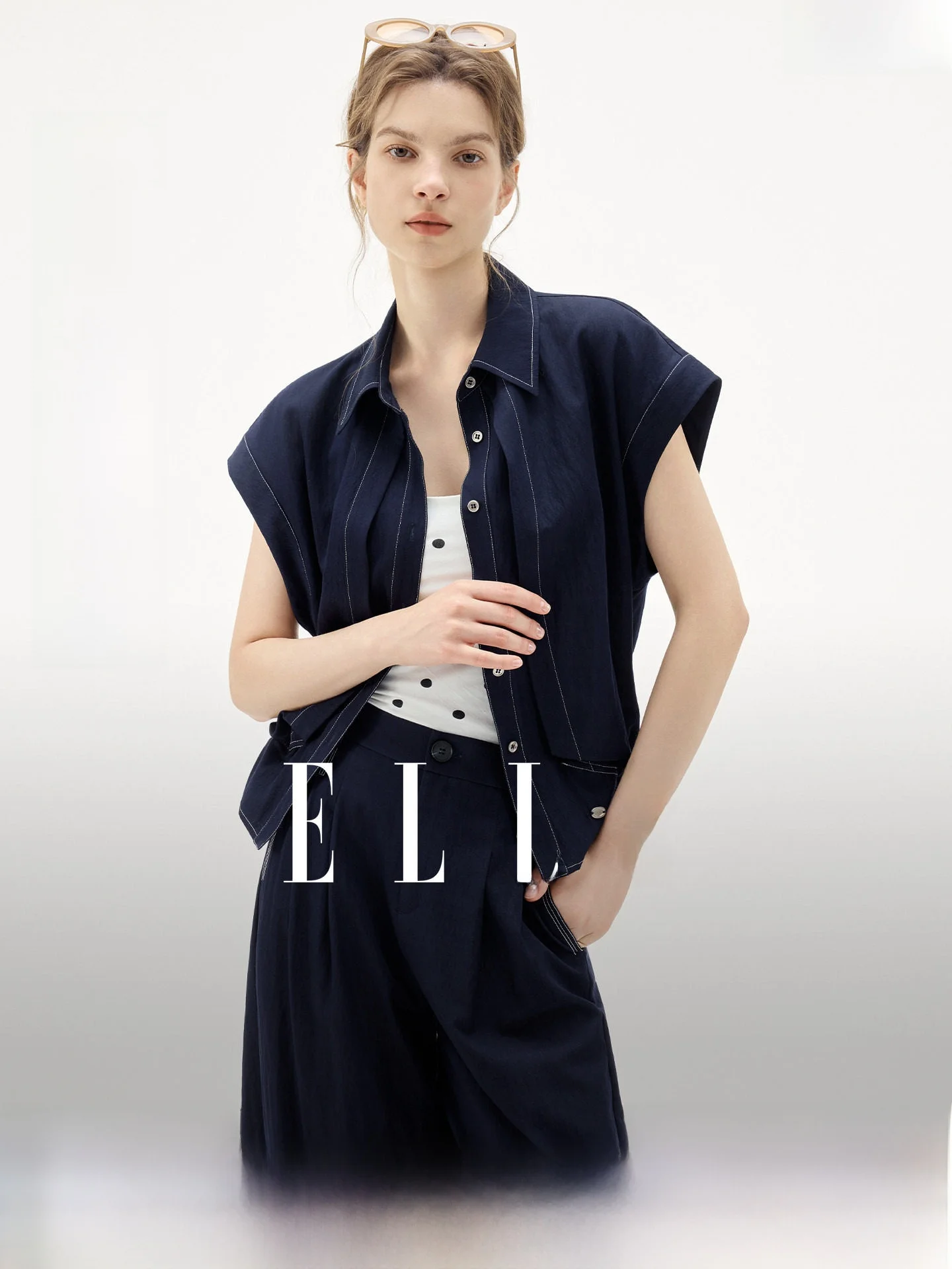 

Elle Workwear Style Short Sleeve Drawstring Shirt Women's Summer New EVA Casual Unique Coat Jacket Nylon Rayon Blend Commute ...