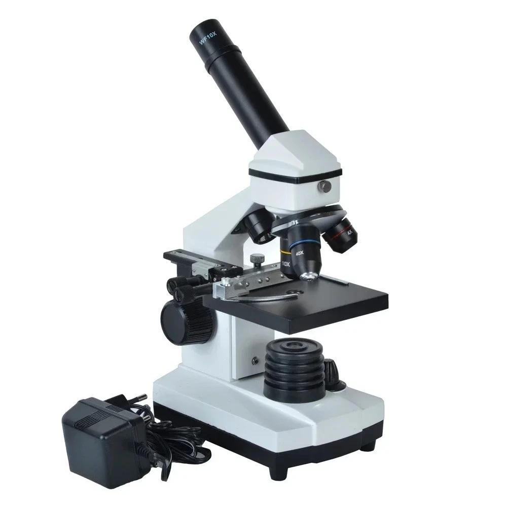 

Metal Monocular Microscope 40x-400x Biological Microscope Student Education Science Laboratory