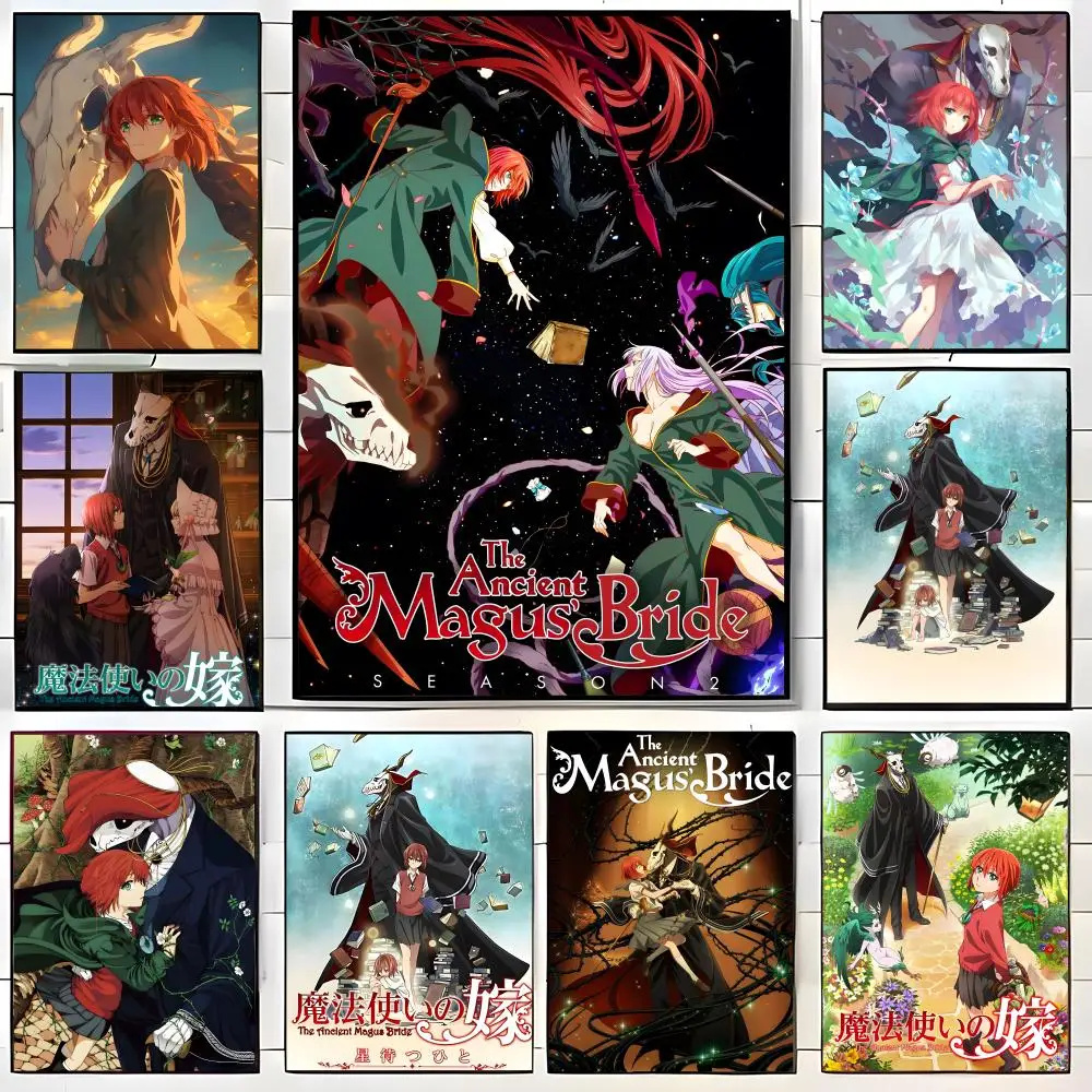 Póster de ANIME T-The Ancient Magus Bride, arte impreso para pared, adecuado para sala de estar, dormitorio, bar, salón, decoración del hogar, regalo