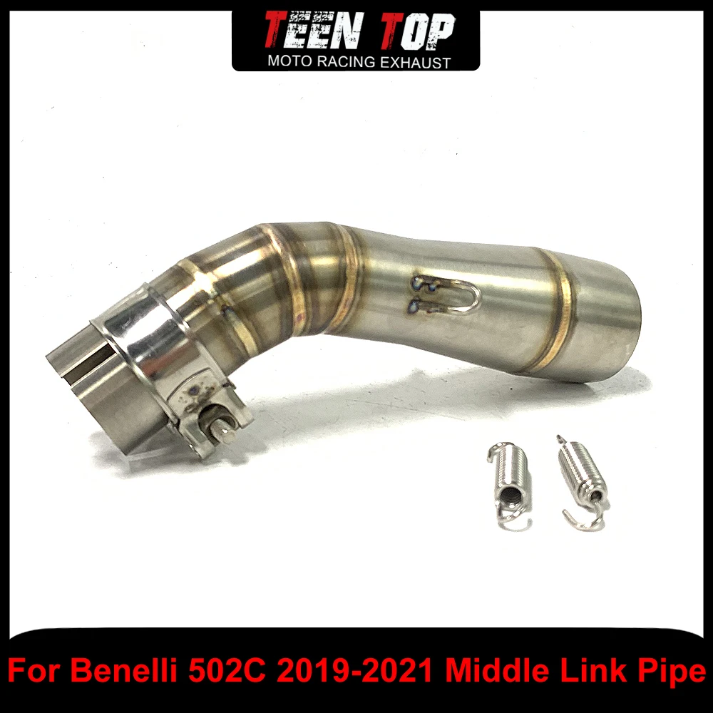 

51mm Stainless Steel Motorcycle Exhaust Escape Connection Pipe For Benelli 502C 2019-2021 Middle Link Pipe Exhaust Elbow Tube