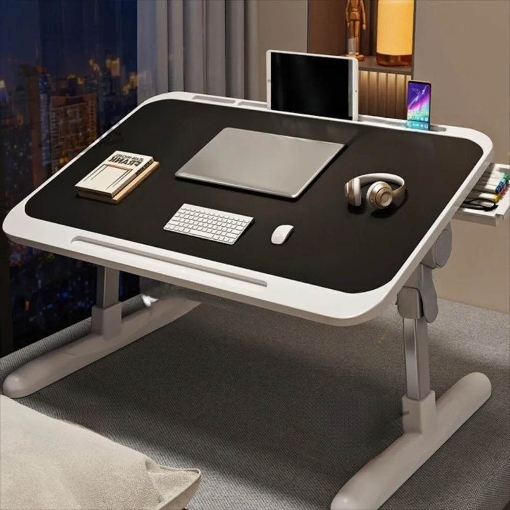 Laptop-Ständer, höhenverstellbar, anhebbar, Bett, Tisch, Ausstellungsständer mit Schublade, fauler Lernschreibtisch, faltbarer Laptop-Tisch, Bettverwendung