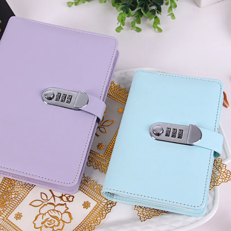 New Password Lock Loose-leaf Hand Book Multifunctional Diary Buckle Notepad Simple Student Stationery Notebook