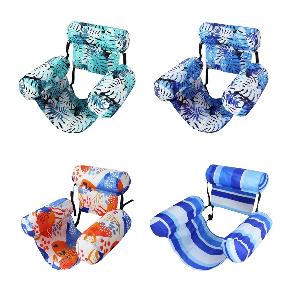 

Надувной поплавок для бассейна, плавающий шезлонг, герметичное водное плавающее кресло с подлокотниками и спинкой для бассейна