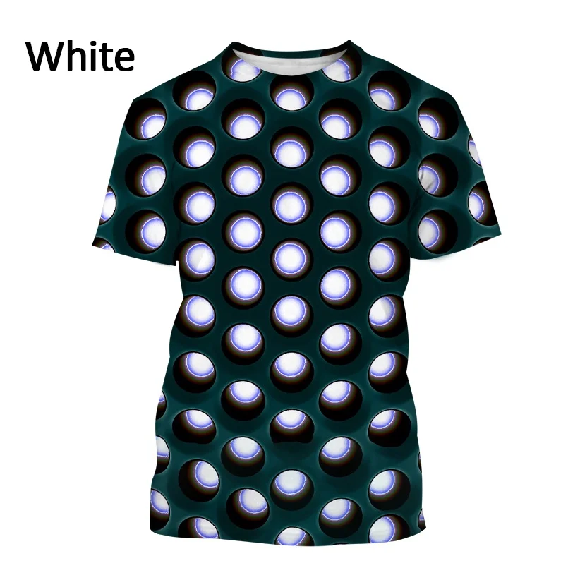 New Hot Sale Fashion Vertigo Casual T-Shirt 3D Printing Color Vertigo Hypnotic Unisex Unisex Funny Short Sleeve T-Shirt