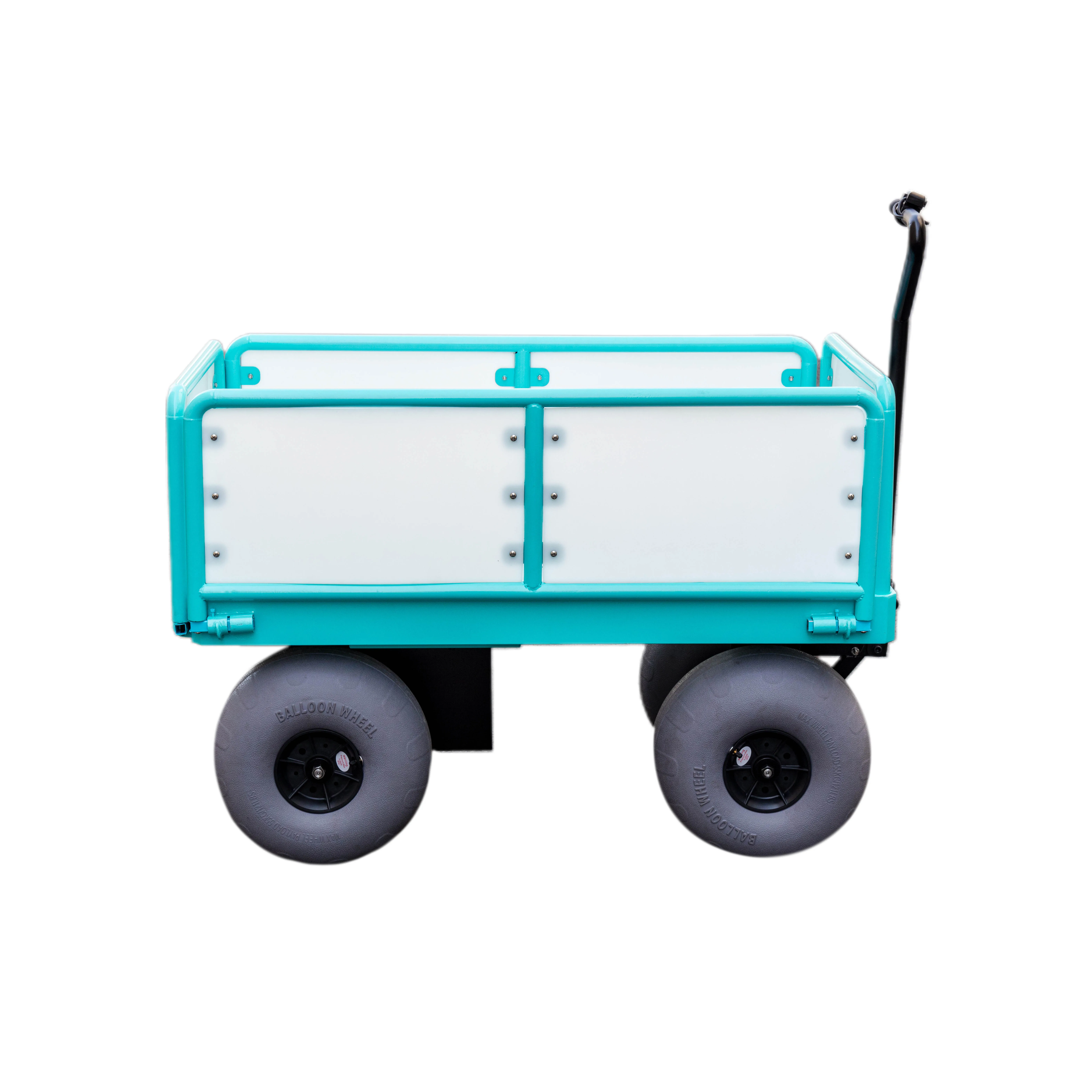 Household Industrial Electric Small Cart 4 Wheels Platform Hand Cart Trolley Cargo Outdoor Garden Cart Dump Wagon Heavy Duty