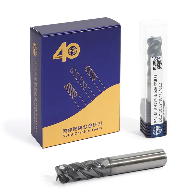 TG P45-C4/4 slot coated fillet radius end mills P45 series high performance steel machining tools