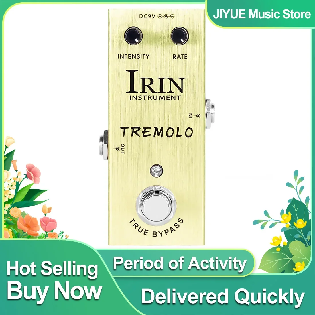 

IRIN AN-07 педаль эффектов для электрогитары тремоло, винтажные лампы, усилитель эффектов тремоло, педаль True Bypass, аксессуары для гитары