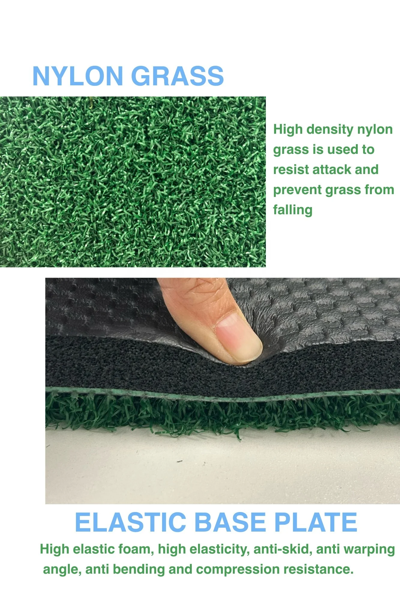 

OEM Size Cross Line Golf Teaching Hitting Mat EVA Foam Backed Golf Practice Pad for Golf Training