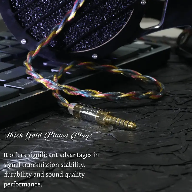 Nici HiFi-52 Kabel do słuchawek dousznych z 3,5 mm/4,4 mm/4-pin XLR MMCX/2-pin/IE900/Dual 3,5 dla Davinci NX8 Cantor Himalaya — zdjęcie produktu 4