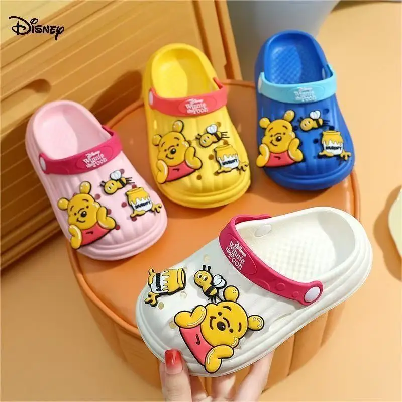 

Summer Children Garden Shoes Baby Boy Cartoon Winnie the Pooh Print Sandal Girl Slipper Kid Indoor Non-slip Beach Sandal 160-210