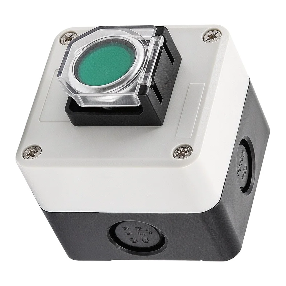 2pcs Waterproof Control Box With Rotary Switch And Stop Start Buttons For Electrical Equipment ABS Enclosure