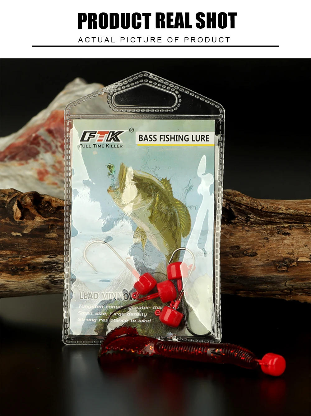 FTK Angelhaken 5 Stück 1,6g 2g 3g 4,8g 5,8g Ned Rig Jig Pilz-Jigköpfe Haken Weiche Wurmköder Haken für Barsch Forelle Hecht – Detail 7