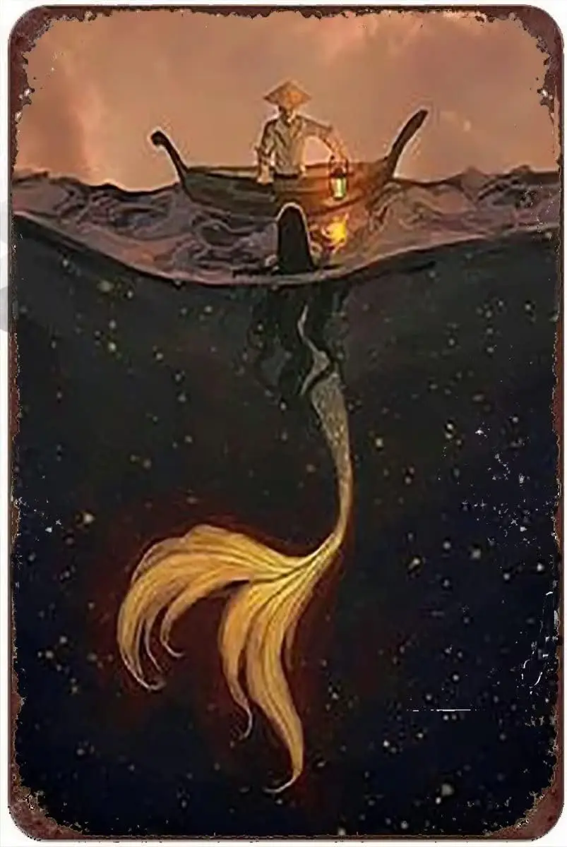 Mermaid Antique Tin…