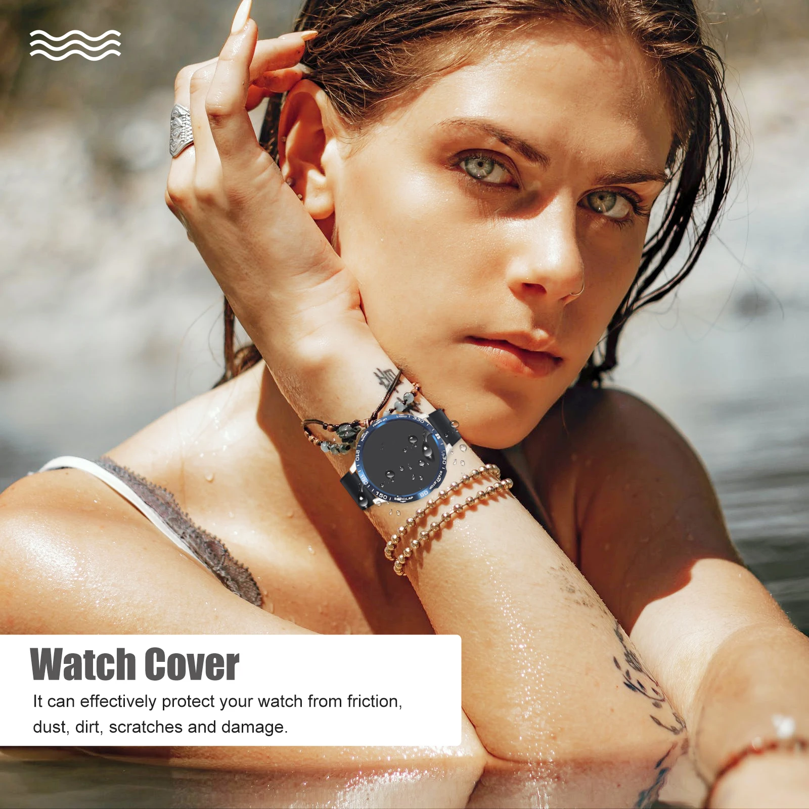 

1Pcs Metal Bezel Ring Stainless Steel Protective Case for 6x Durable Scratch Resistant Lightweight Fashion