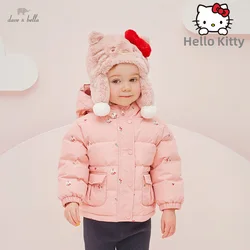 Hello Kitty Dave Bella Baby Down Jacket Winter Coat Girls Warm Children Outfits Kids Clothes Hoodie Parkas DB4223641