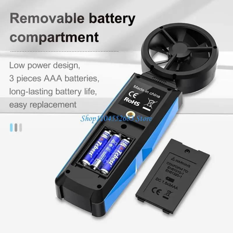 Y6GD Digital Anemometer LCD Wind Speed Air Temperature Measuring Tester