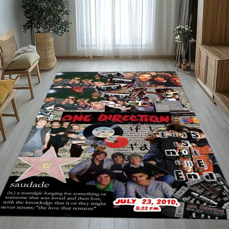 1D One D-Direction Boy Band Soft Large Non-Slip Area Rug,Carpet Mat for Living Room,Bedroom,Playroom & Sofa,Home Decor Gift