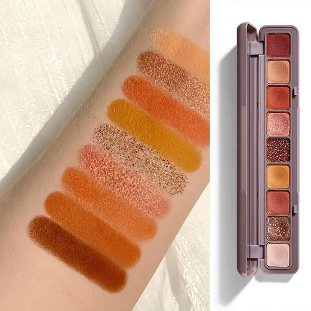 Exquisite Lidschatten platte einfach auftragen Glitter 9 Farben kosmetische Lidschatten-Palette Augen pigmente Lidschatten-Palette Schönheit