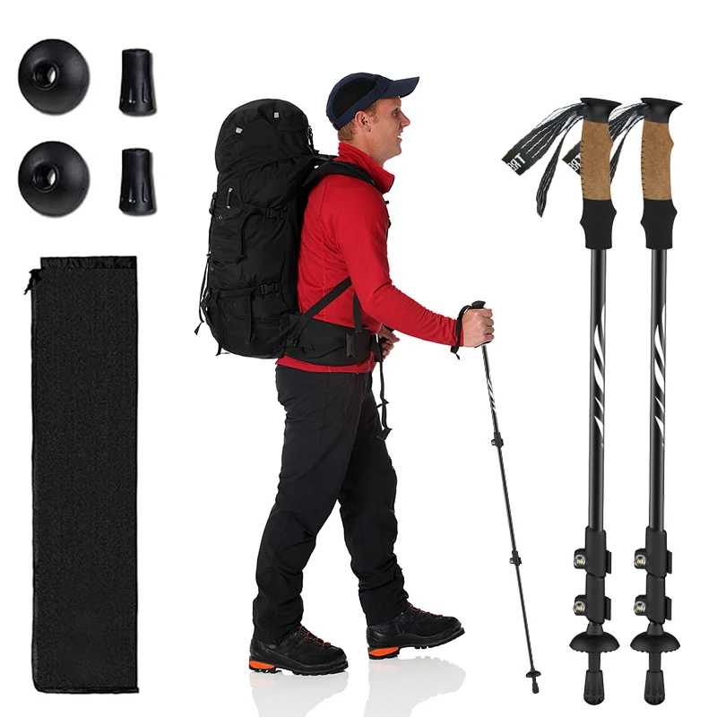 

Professional Outdoor 7075 Aluminum Alloy Telescopic Light Folding Trekking Pole