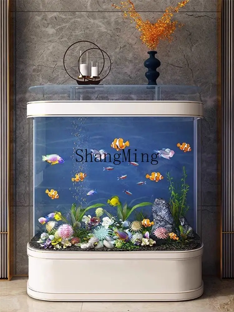 CL Light Luxury Ecological Fish Tank Aquarium Living Room Medium and Large Floor Fish Tank