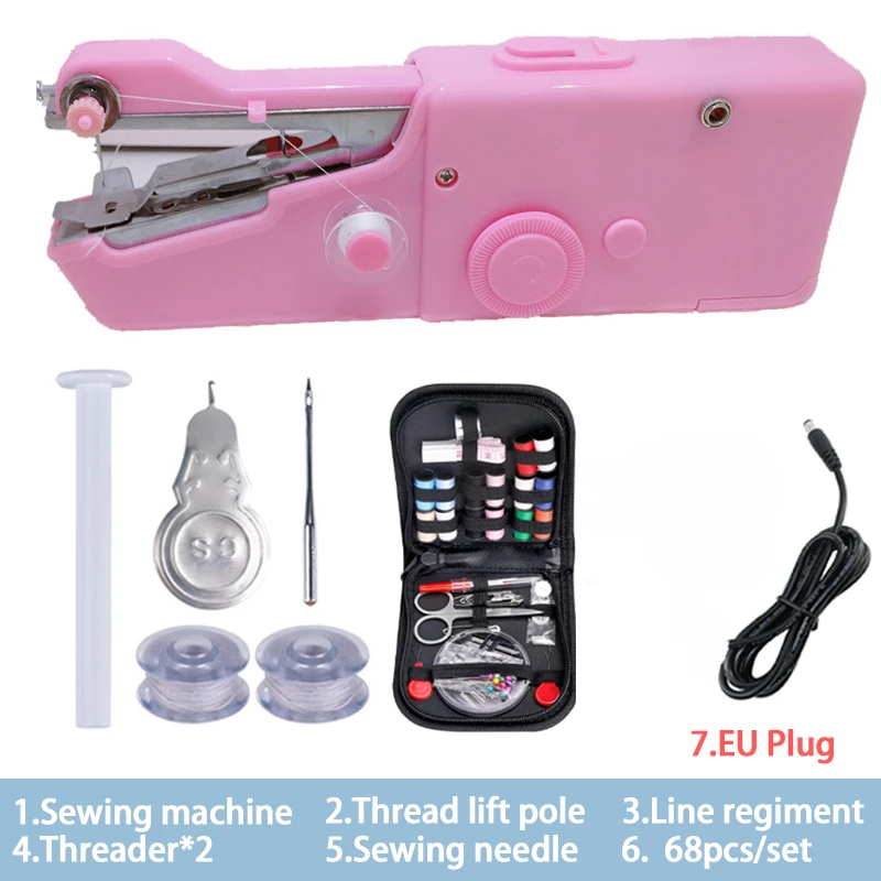 Nähmaschine für den Haushalt Kleine Multifunktionale Tragbare Mini DIY Manuelle Schneider-Nähmaschine Manuelle Nähmaschine