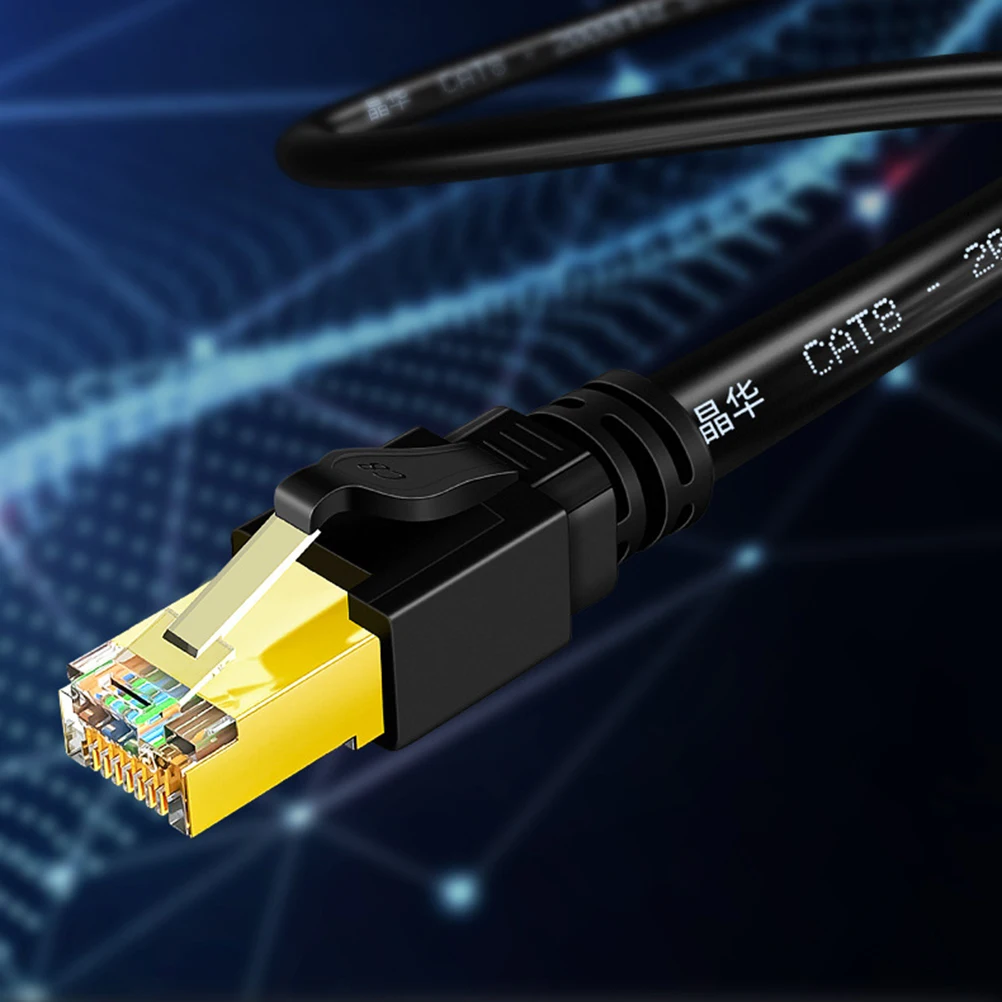 

2 Meters of Cable High-speed Ethernet Cord Cat8 Anaerobic RJ Lan for Router
