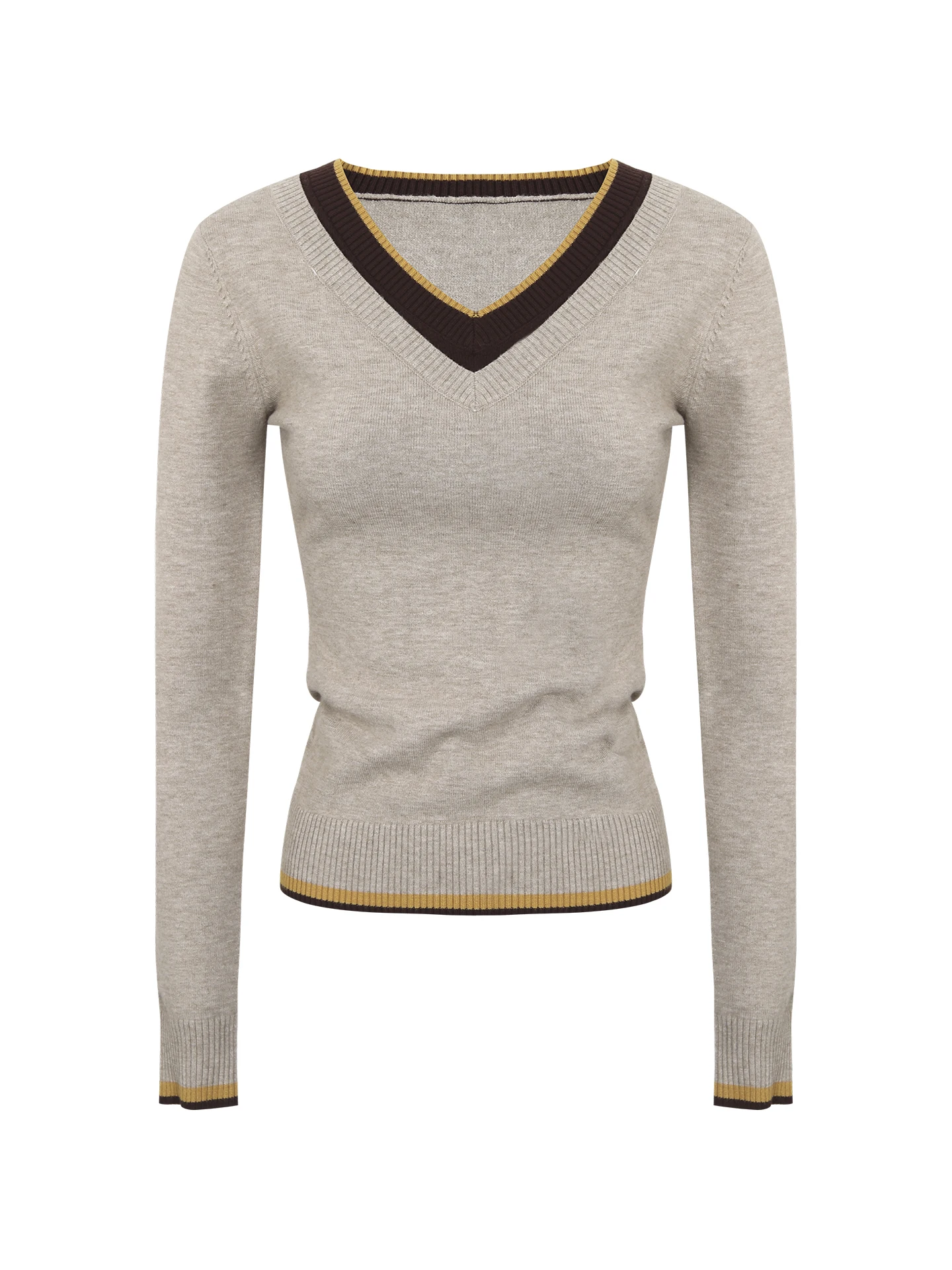 Red Celebri Sweater Women's Long Sve V-Ne Knitted Top for Autumn Winter Outerwear Inner Match Lazy High-End Feeling