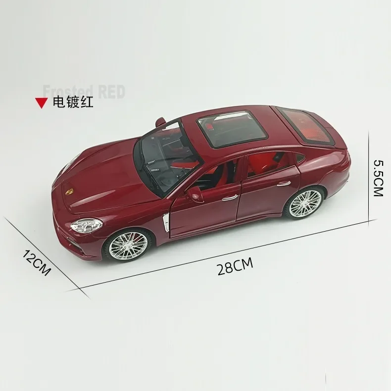 子供のための収集可能な光と音を備えた金属製の車,合金シミュレーション玩具,スケール1:18,ポルシェパナメーラ