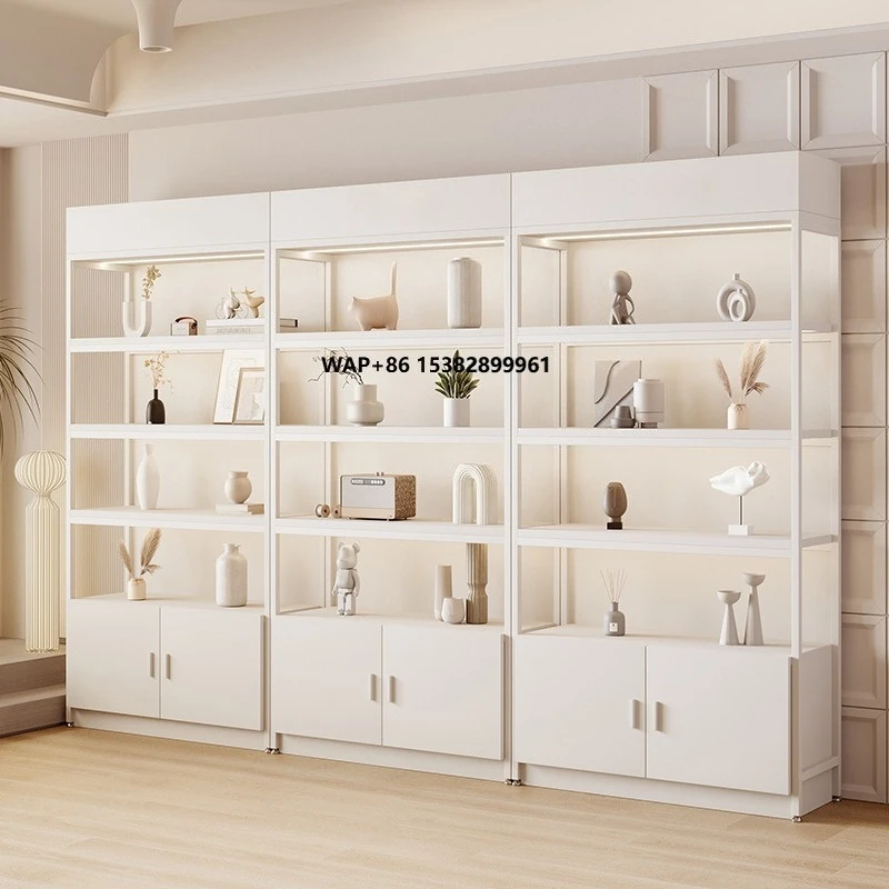 Modern High-End Commercial Cosmetic Display Cabinets for Beauty Salon Makeup & Care Product Counters Stock Exhibition Racks