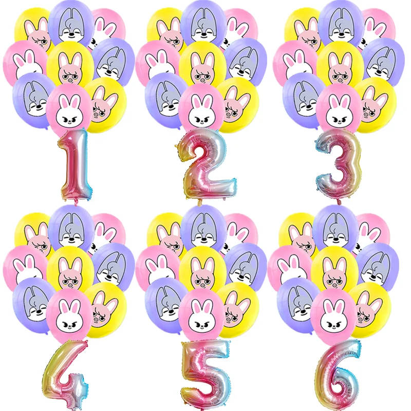 Воздушный шар Skzoo, воздушные шары на день рождения, воздушные шары из алюминиевой фольги с цифрами, аниме, вечерние украшения, реквизит, детский рождественский подарок