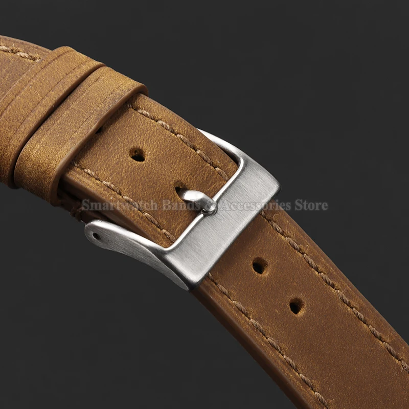 18mm 19mm 20mm 21mm 22mm Retro Leather Watch Strap for Huawei Watch Gt2 Gt3 Wrist Band Soft Quick Release Bracelet Brushed Strap