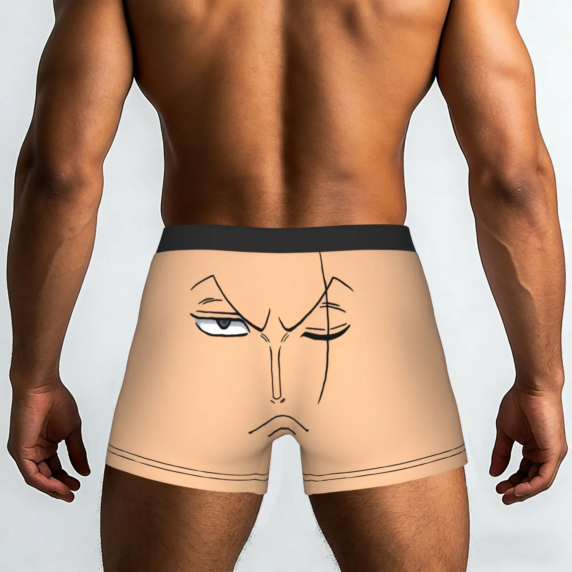 Zoro Face One Piece Underpants Breathbale Panties Male Underwear Print Shorts Boxer Briefs