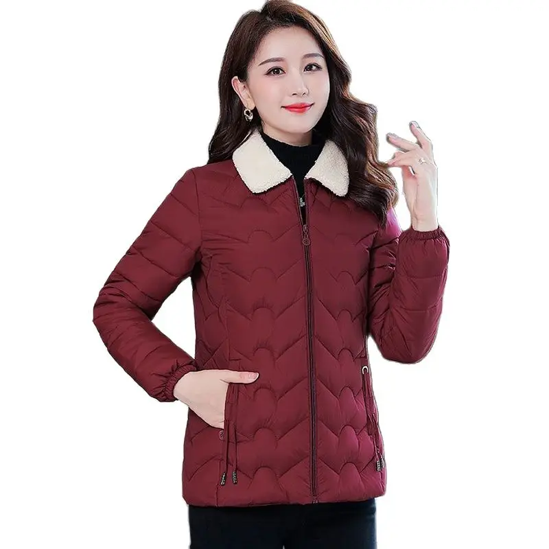 Down Down   Female 2023 Autumn And Winter Fashion Slim Warm  Cotton-padded  Korean Version Of Thin Short Coat Womens
