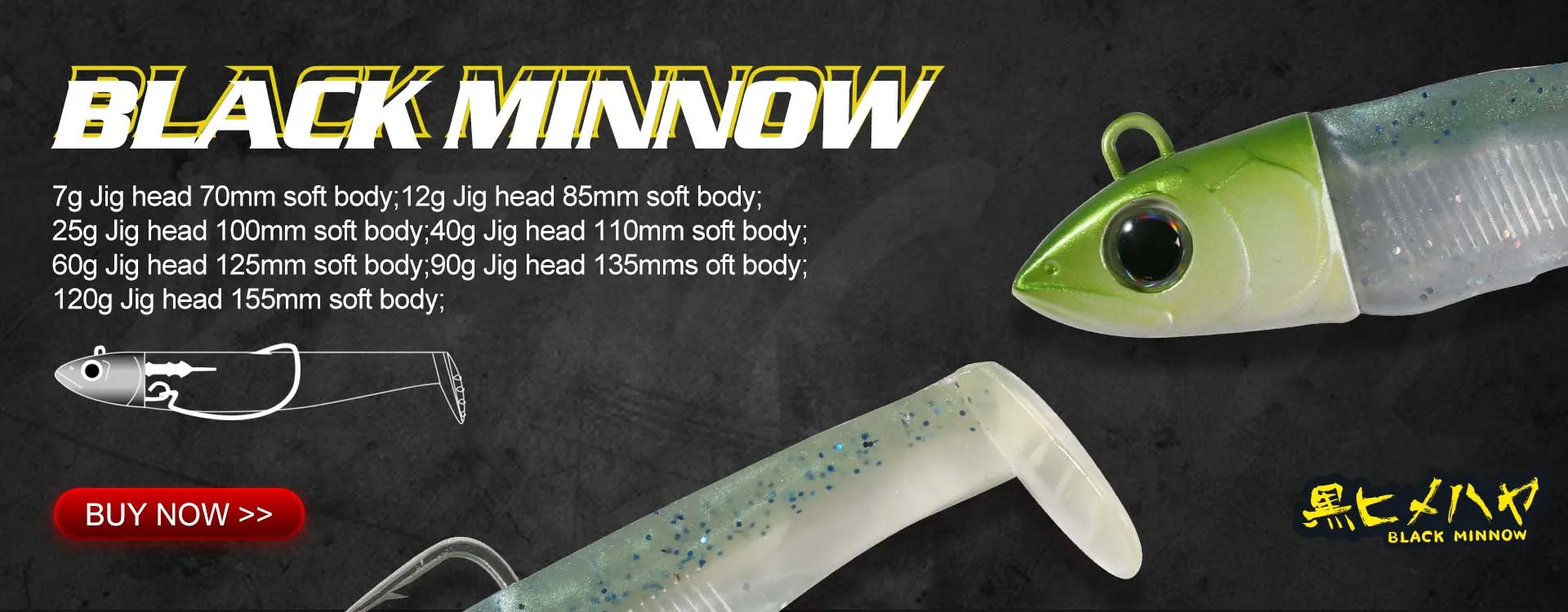 Hunthouse Saruna Minnow 90 & 125 & 147mm Schwimmender Köder Wobbler Köder Jerkabit Köder zum Angeln Seebarsch Minnow Köder – Detail 7