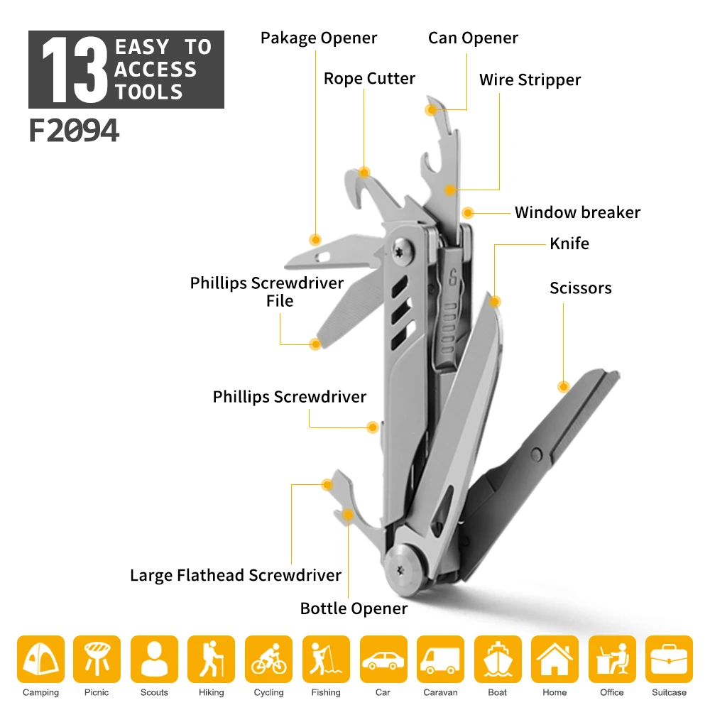 Multitool knife Outdoor tools Folding knife Pocket knife Camping Hiking equipment, scissors bottle for opener,Saw