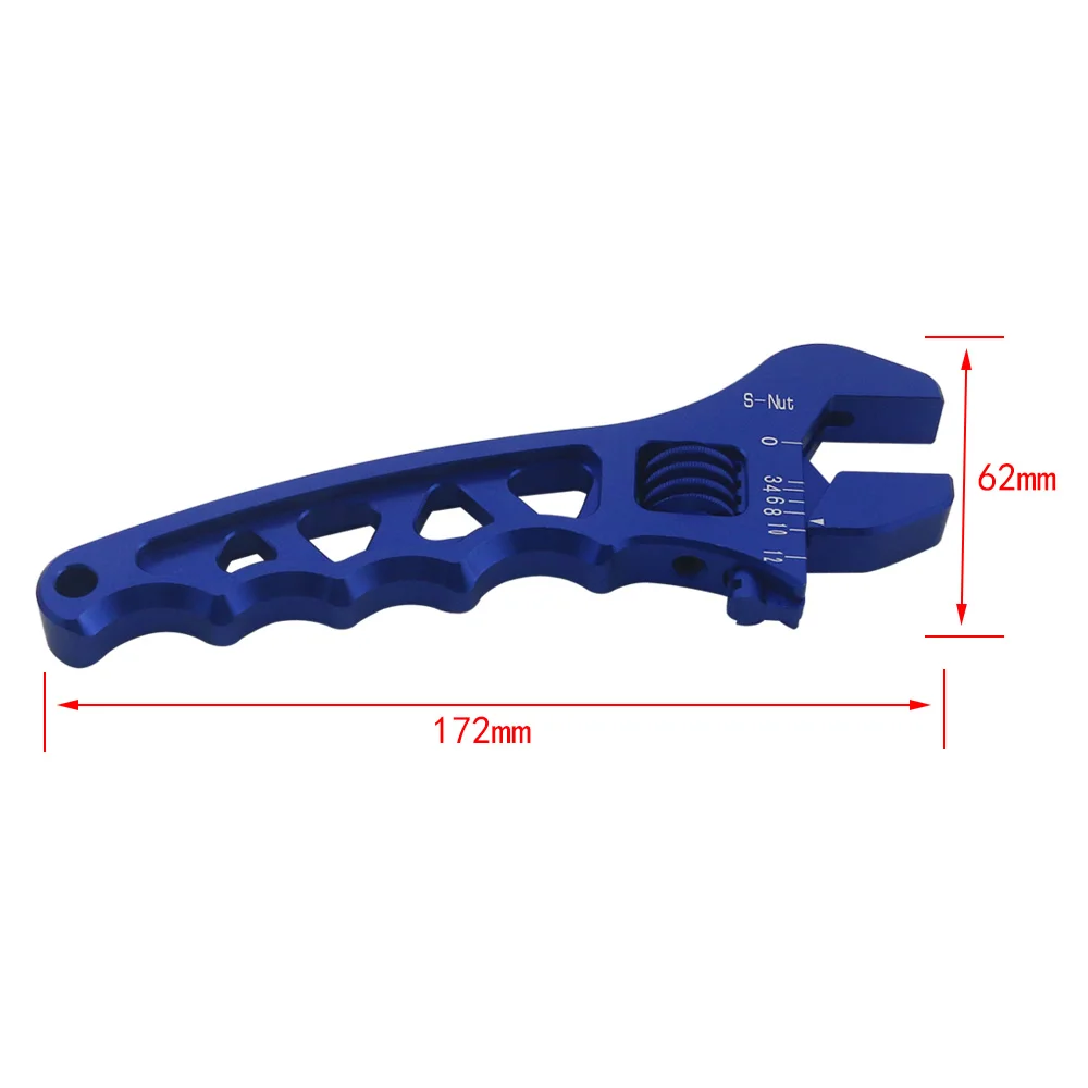 Oil Hose End Fitting Tool Spanner V Bayonet Adjustable Aluminum Wrench Fitting Tool Spanner Fit AN3 AN4 AN6 AN8 AN10 AN12