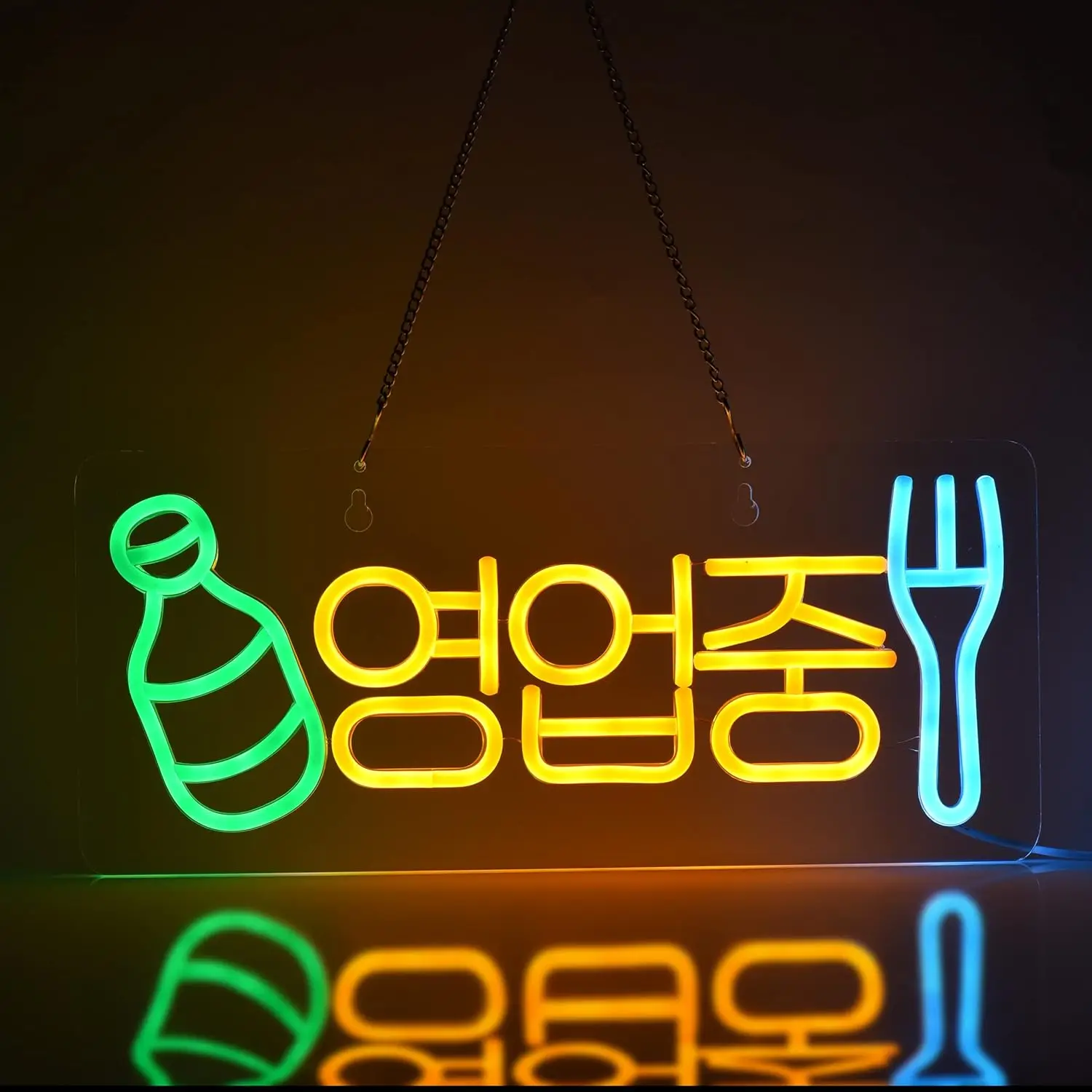 Korea Open Neon Sign LED Neon Light Sign USB Powered for Restaurant Bar Bistro Coffee Shop Sign Man Cave Party Decoration