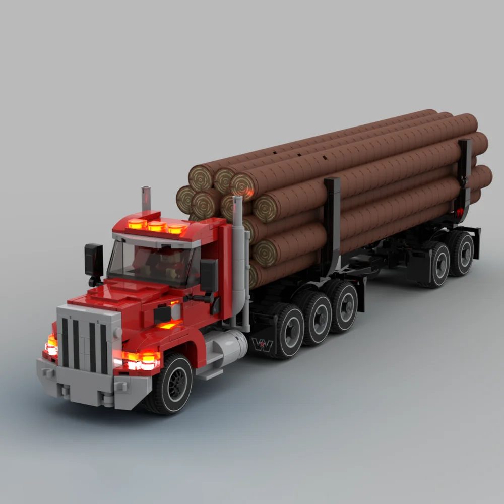 New Truck Head Classic Traction Truck Model Heavy Truck Trailer Children's Toys Christmas Gift Technology Building Blocks