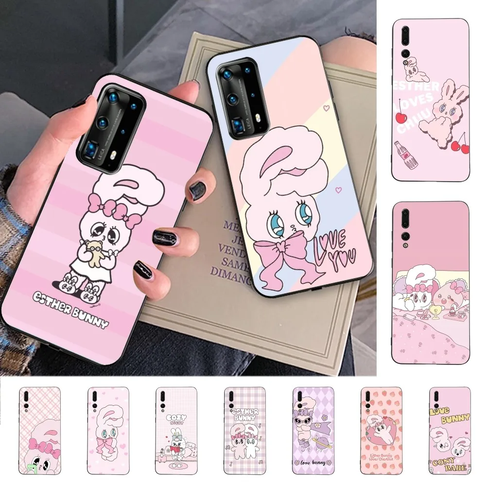 Esther Bunny Cute Phone Case For Huawei P 8 9 10 20 30 40 50 Pro Lite Psmart Honor 10 lite 70 Mate 20lite