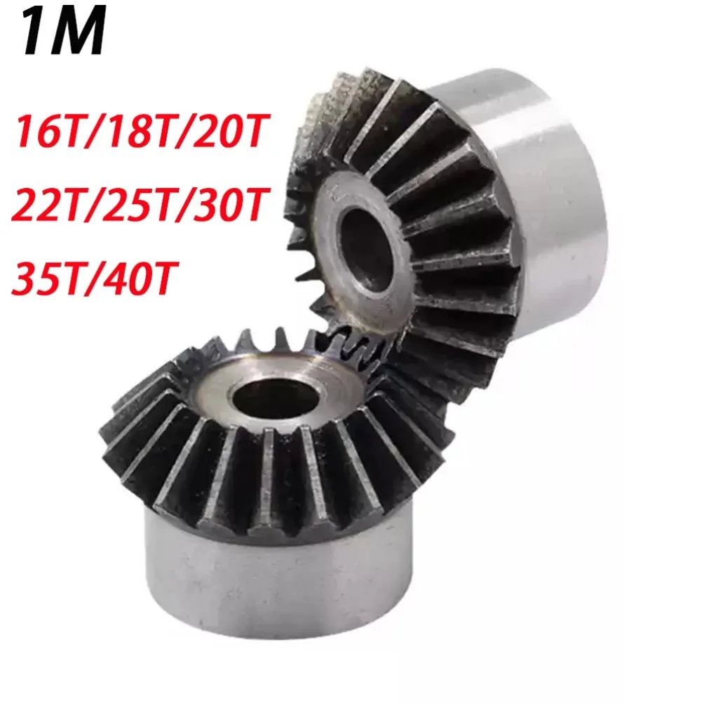 1/2Pcs Bevel Gear 1 Modulus 16/18/20/22/25/30/35/40Teeth 45# Steel Process Hole 6mm Gear 90 Degrees Meshing Angle Steel Gears