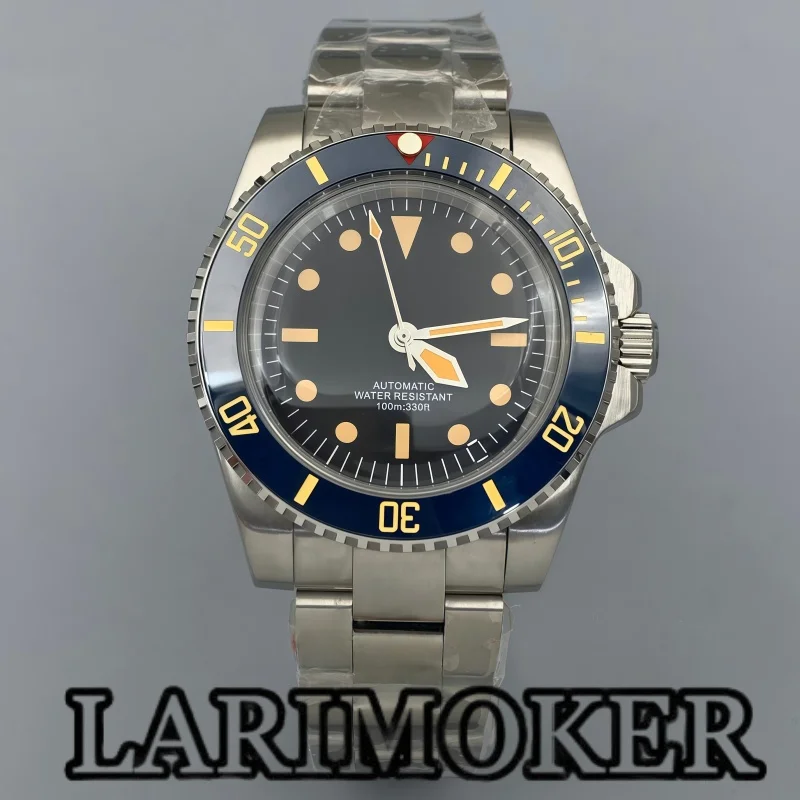 

Винтажные часы LARIMOKER 40 мм, подходят для механизма NH35 PT5000, корпус и ремешок из нержавеющей стали, куполообразное стекло, зеленое светящееся покрытие, водонепроницаемость 100 м.