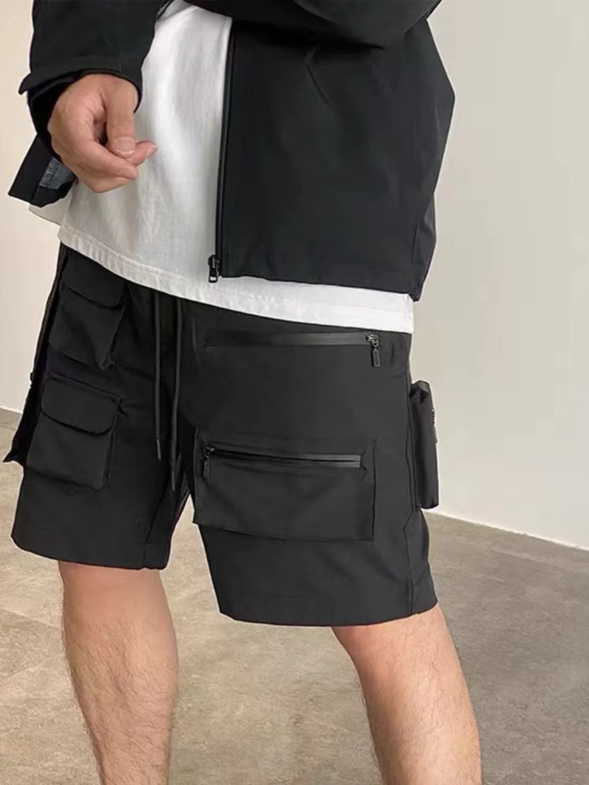 อเมริกัน Sle กลางแจ้ง Multi-ket ผู้ชายฤดูร้อนหลวม Faion Design Sensation ห้า orts Casual กางเกง