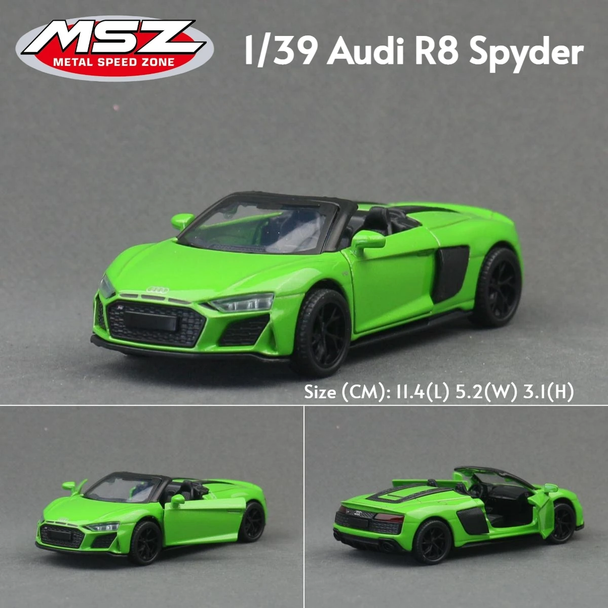 1/43 Volkswagen T1 Bus Beetle Audi RS7 R8 Super Car MSZ Toy Model