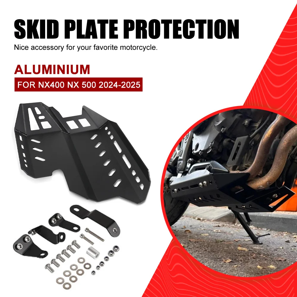

For HONDA NX400 NX 500 2024-2025 Motorcycle Skid Plate Under Engine Chassis Protection Guard Belly Pan Cover NX500 NX 400