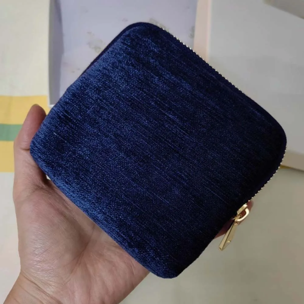 

Multi-Layered Flannel Jewelry Zipper Bag Velvet Anti-lost Cloth Jewelry Organizer Soft Solid Color Jewelry Storage Pouch Gift