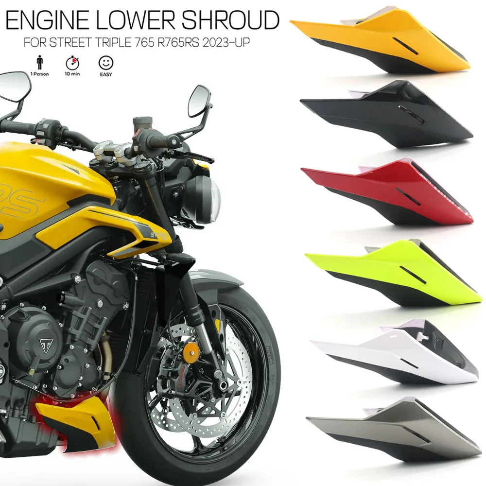 

New Motorcycle Engine Lower Spoiler Body Fairing Protector Guard Chassis Shield For Street Triple 765 RS R 765RS 765R 2023 2024